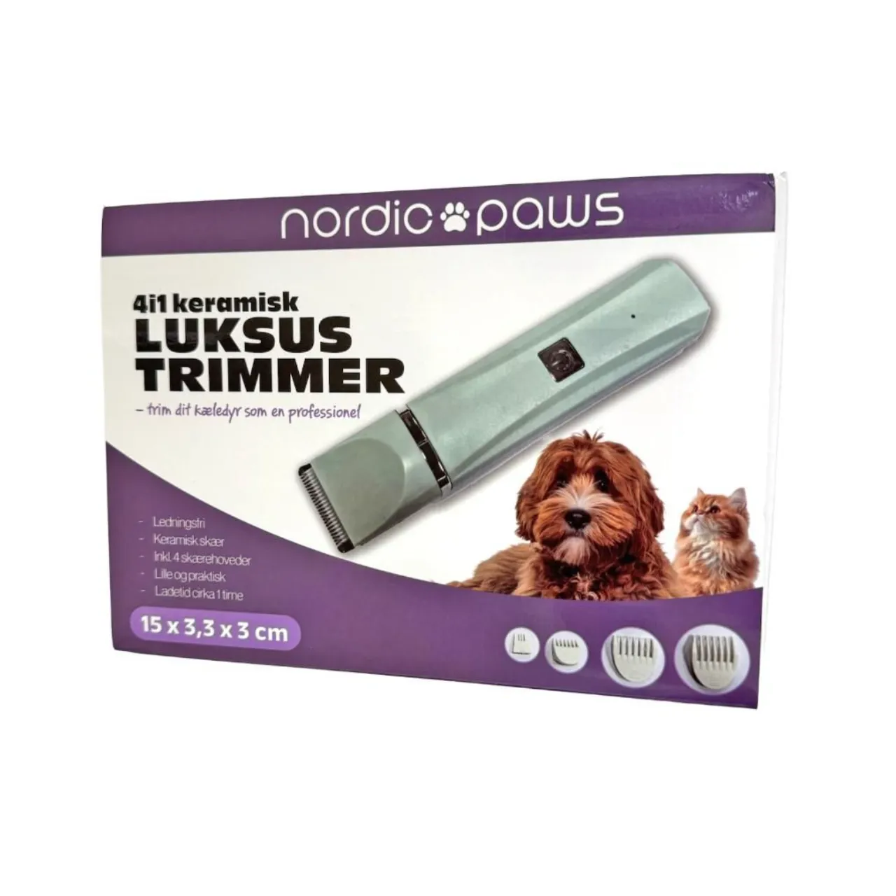 Nordic Paws 4i1 trimmer luksus - effektiv og støjsvag pleje